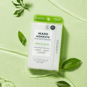 VOESH Green Tea Detox sheets nourishing hands during at-home spa ritual.