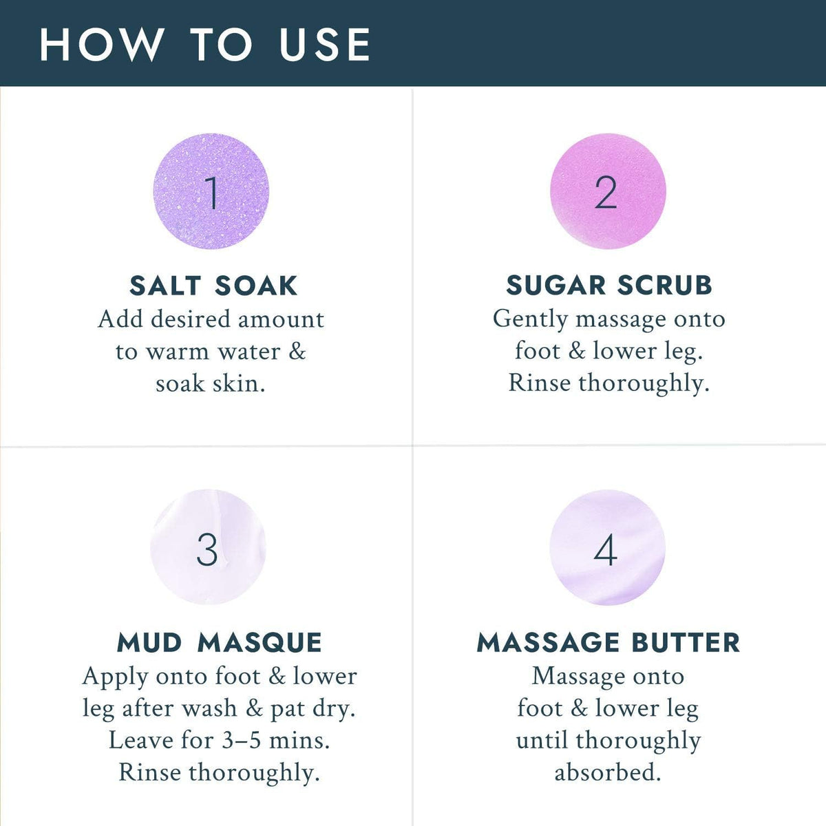 VOESH Pedi in a Box Jasmine Soothe mud masque cleans pores and smooths skin for refreshed feet