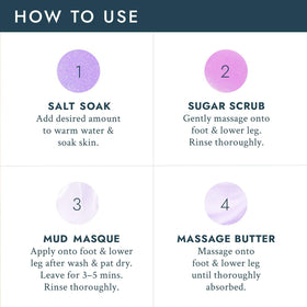 VOESH Pedi in a Box Jasmine Soothe mud masque cleans pores and smooths skin for refreshed feet