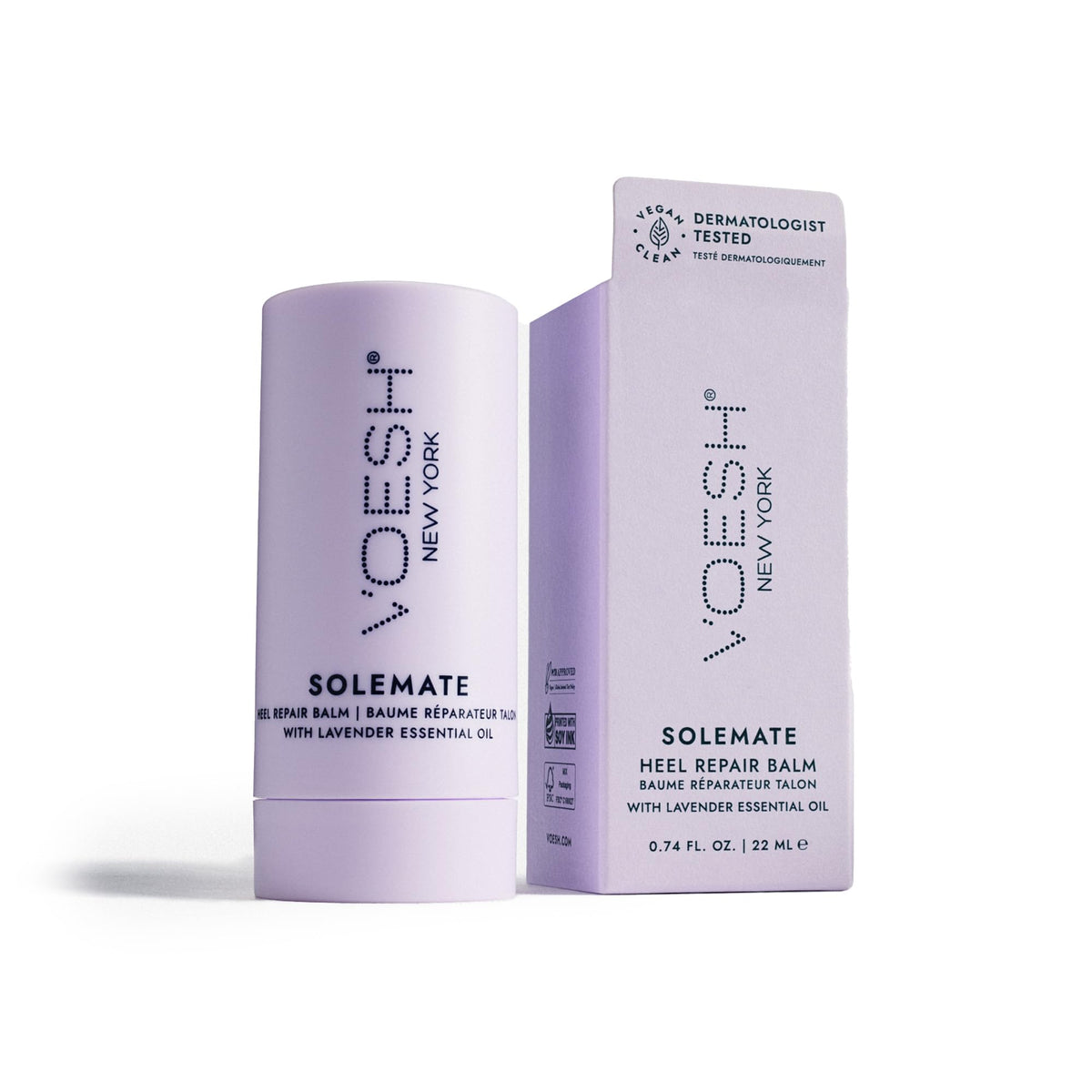 VOESH Solemate Moisturizing Balm application softens rough skin on feet.