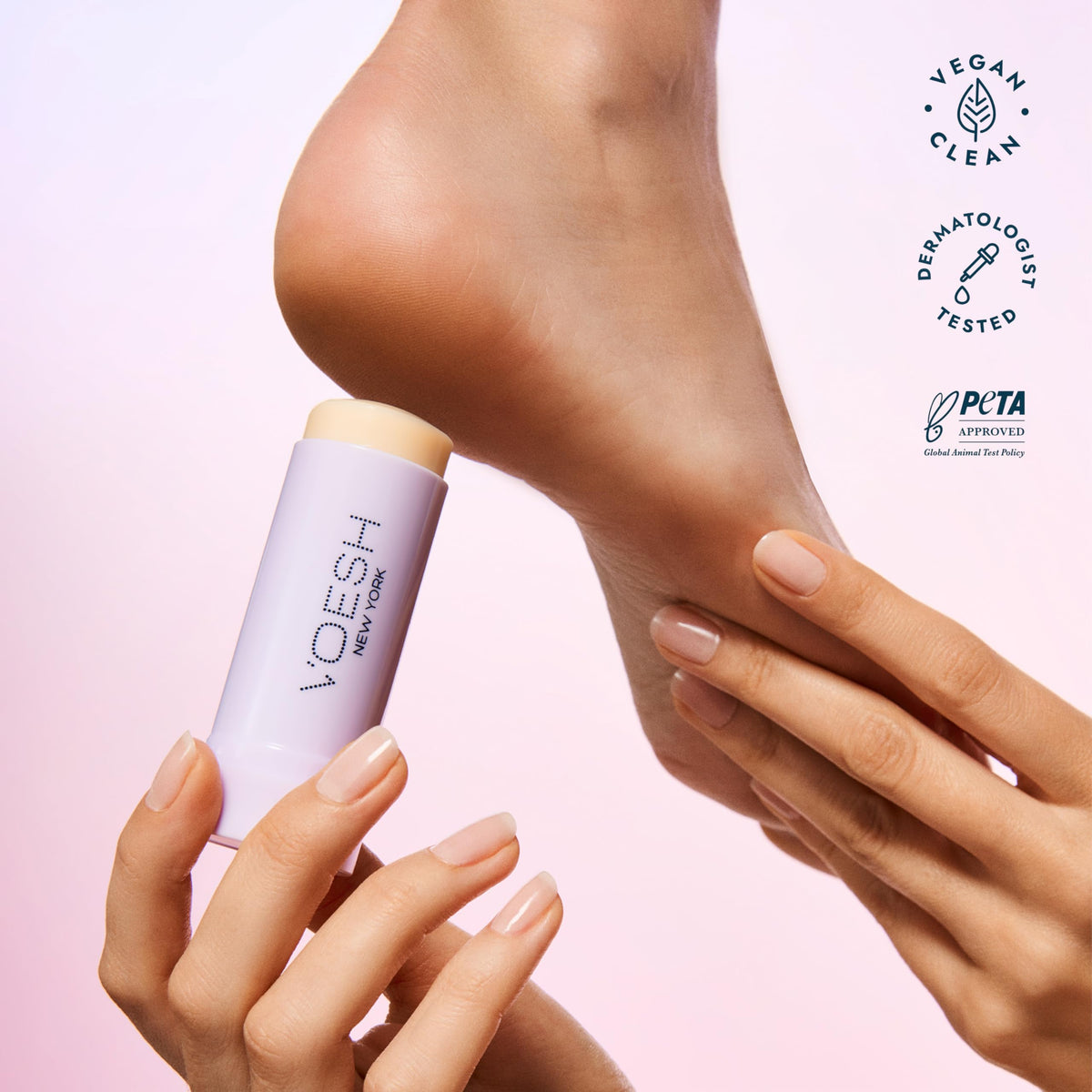 VOESH Solemate Portable foot care stick for on-the-go moisturization.