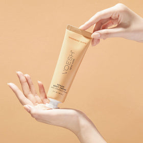 VOESH Tangerine Glow cream smooths skin with energizing citrus aroma.