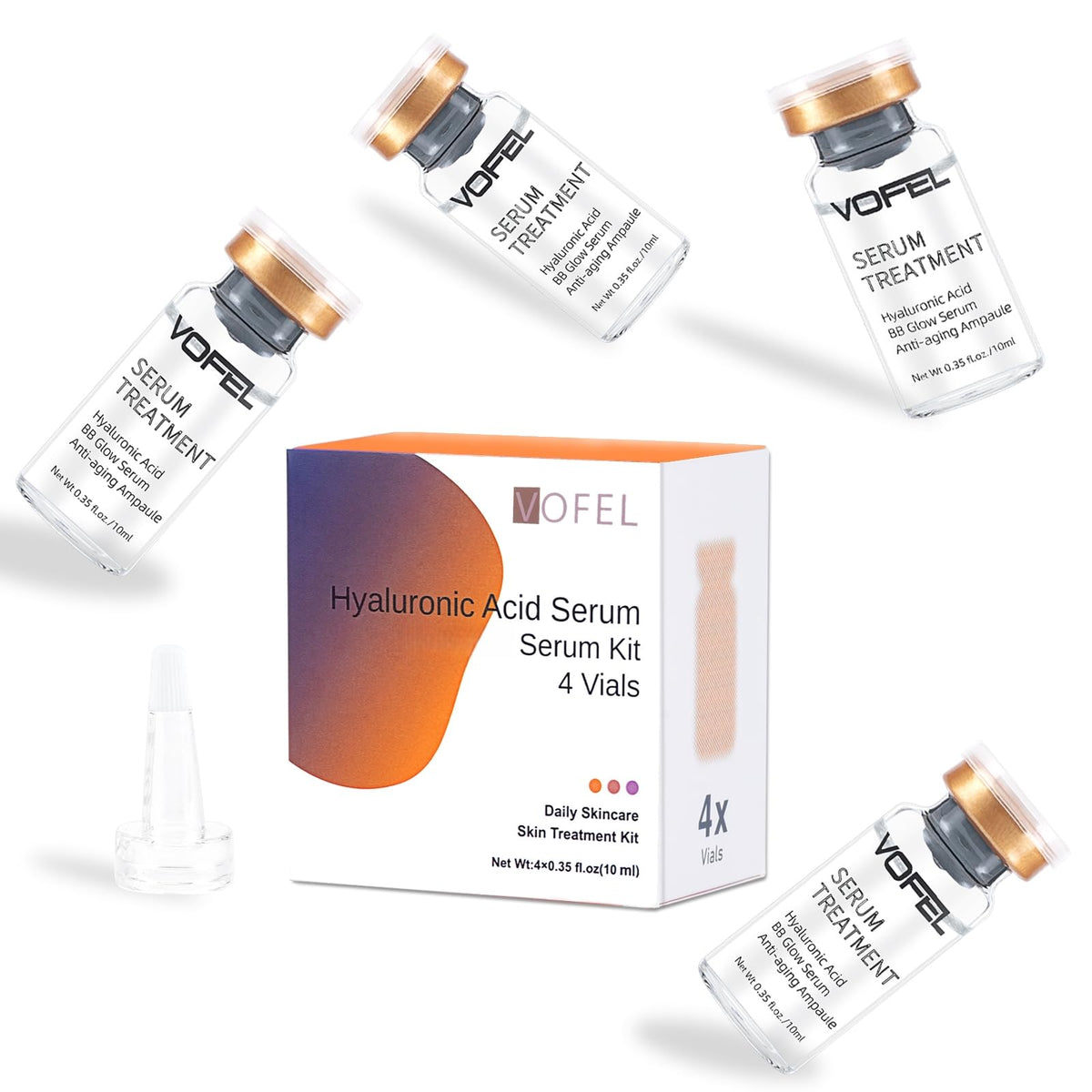 VOFEL Hyaluronic serum ampoules packaging for premium facial care and gifting