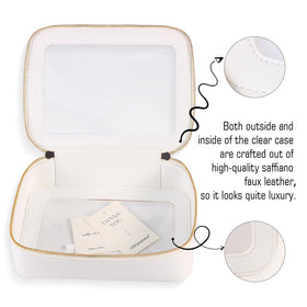 VOFIpremiAm mini clear makeup pouch with TPU panel keeps items visible