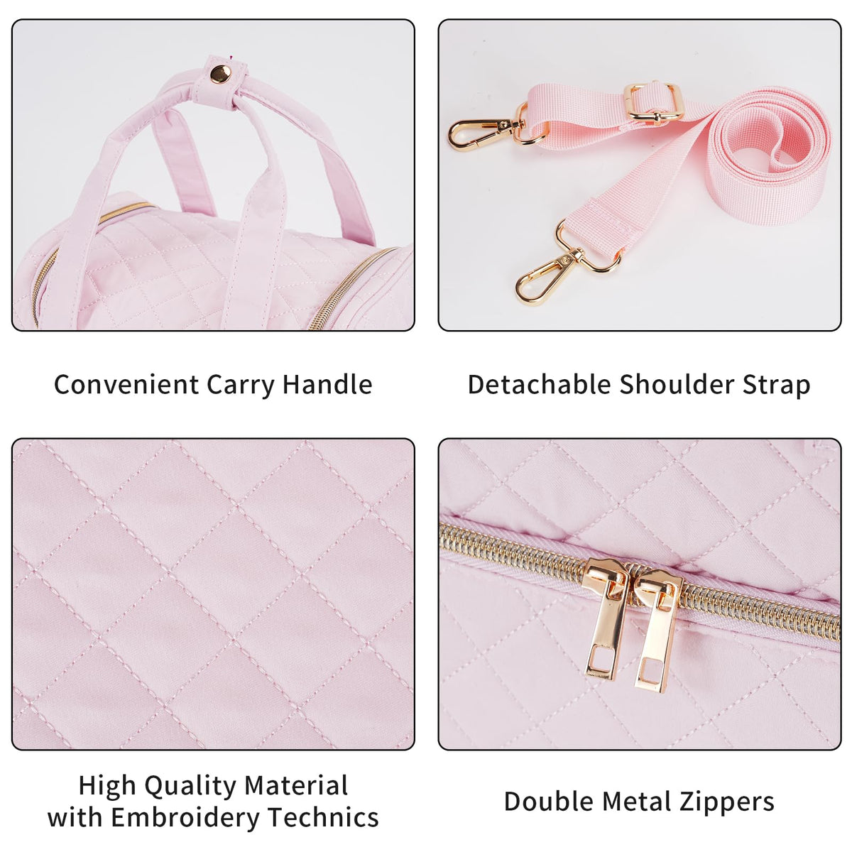 VOFIpremiAm travel-ready nail case back strap over luggage handle.
