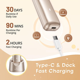 VG VOGCREST bikini trimmer charging dock supports USB-C charging