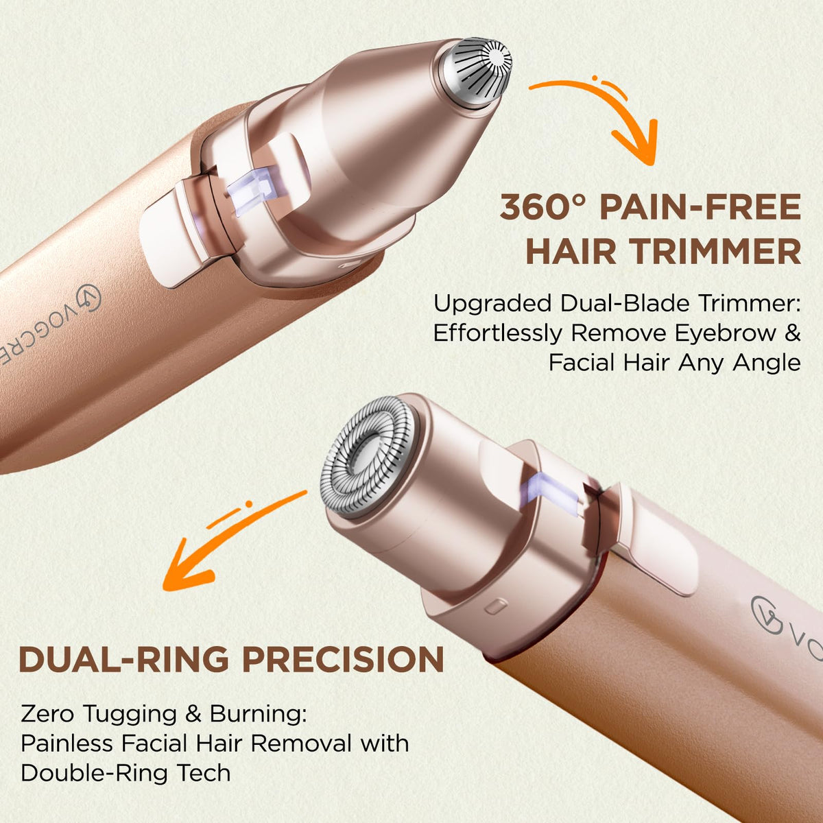 VG Vogcrest compact travel shaver ready for on-the-go grooming.