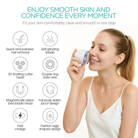 VOGOE ES300 waterproof shaver for safe wet and dry grooming