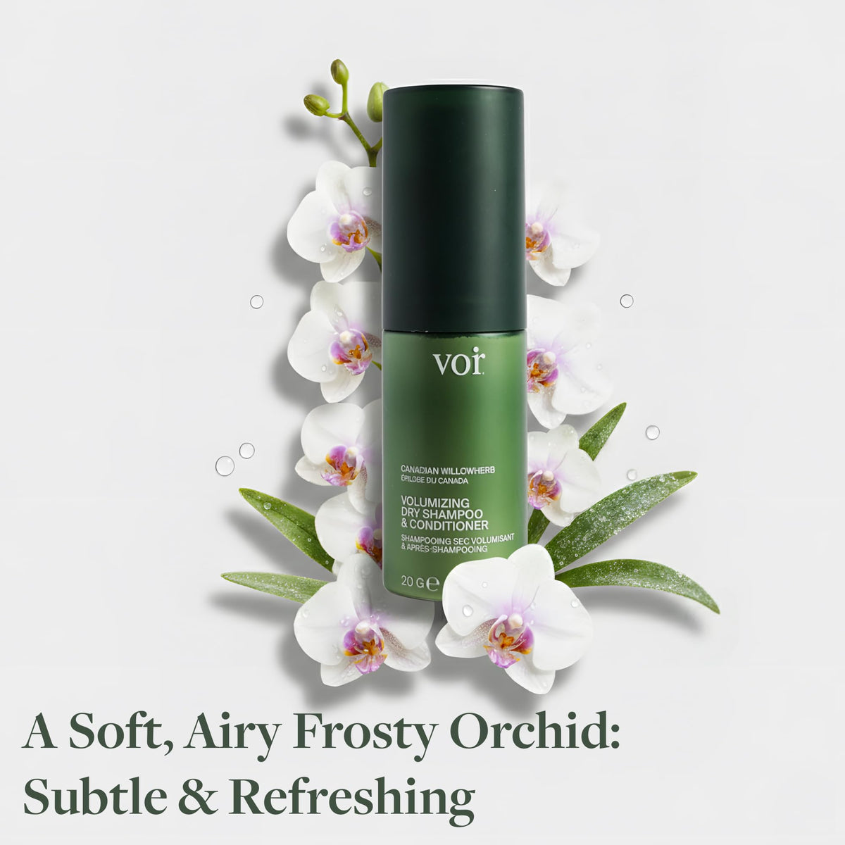 Voir Haircare willowherb extract plant features soothing properties for scalp comfort.