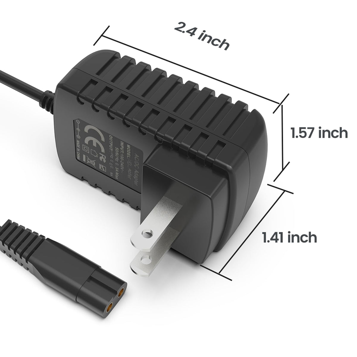 VOJSALDR AC-DC power adapter supports 100-240V for worldwide use