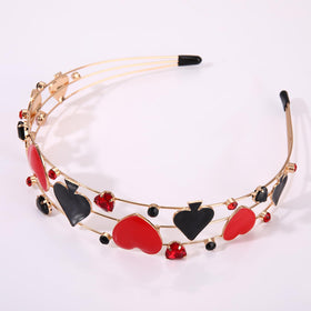 Vokone alloy rhinestone enamel headband adds shimmer and gothic charm