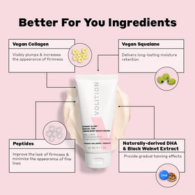 Volition Getaway Glow quick drying cream on skin for mess-free application