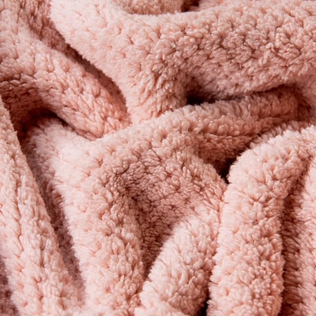 VOLO Cloud Pink towel in large wrap for versatile, gentle drying.