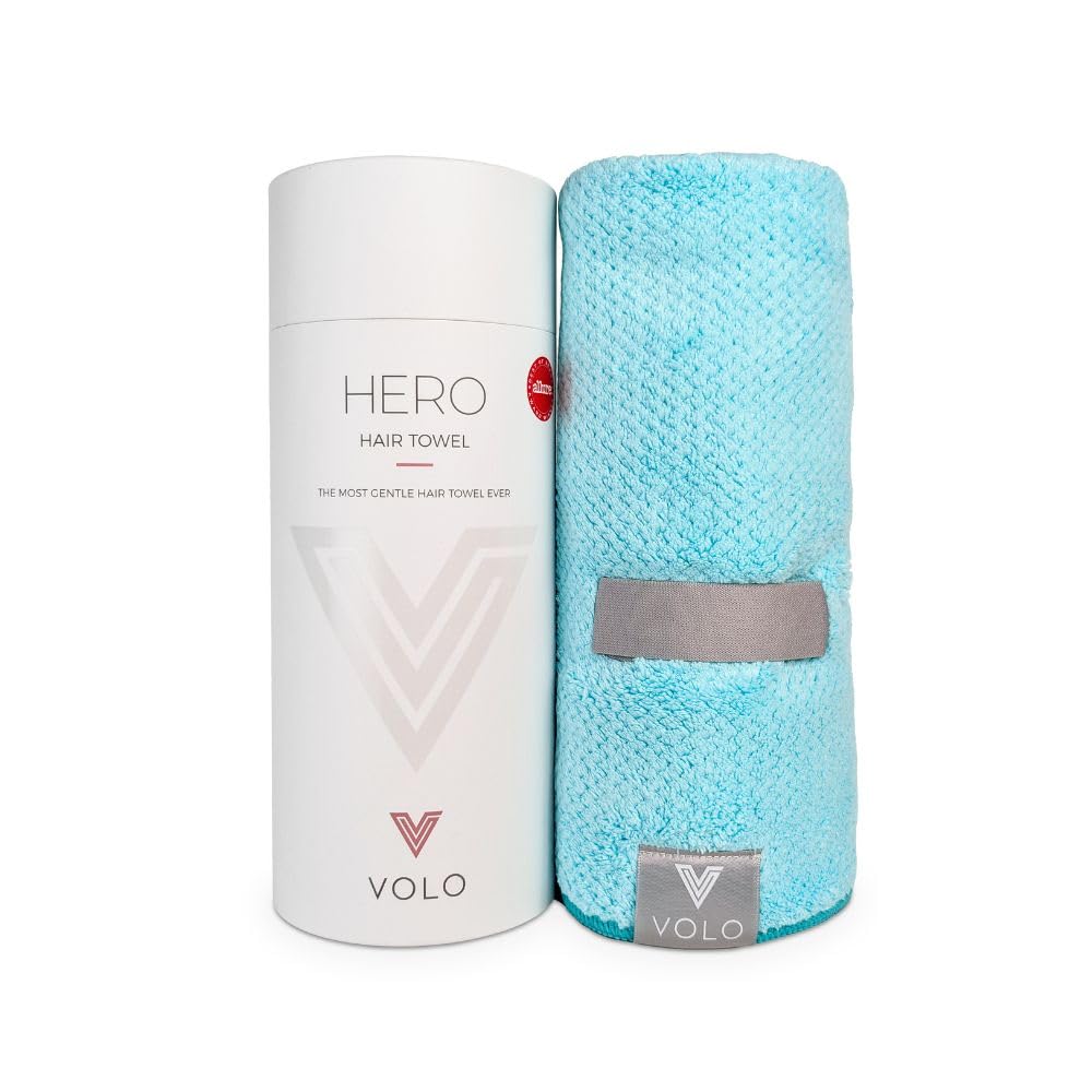 VOLO Hero Hair Towel Capri Blue wrap for quick-dry hair