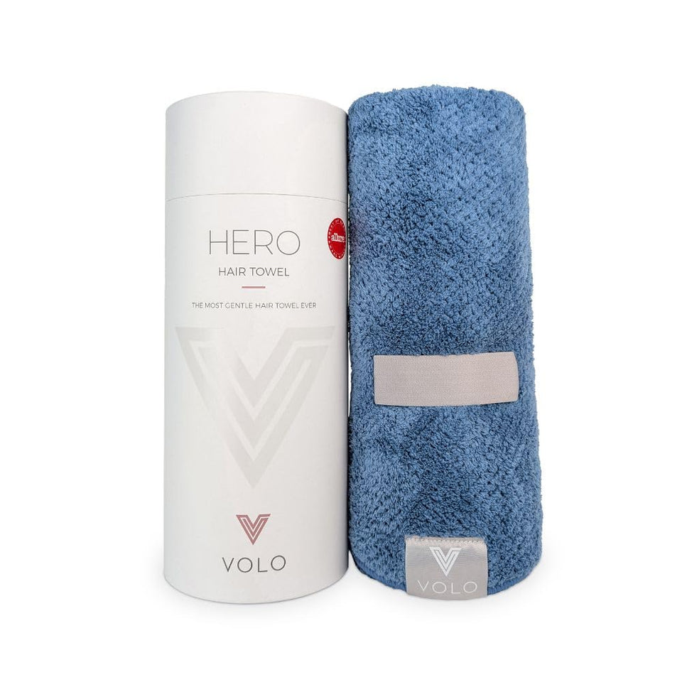 VOLO Hero Hair Towel Nanoweave fabric close-up showing ultra-soft absorbent microfiber