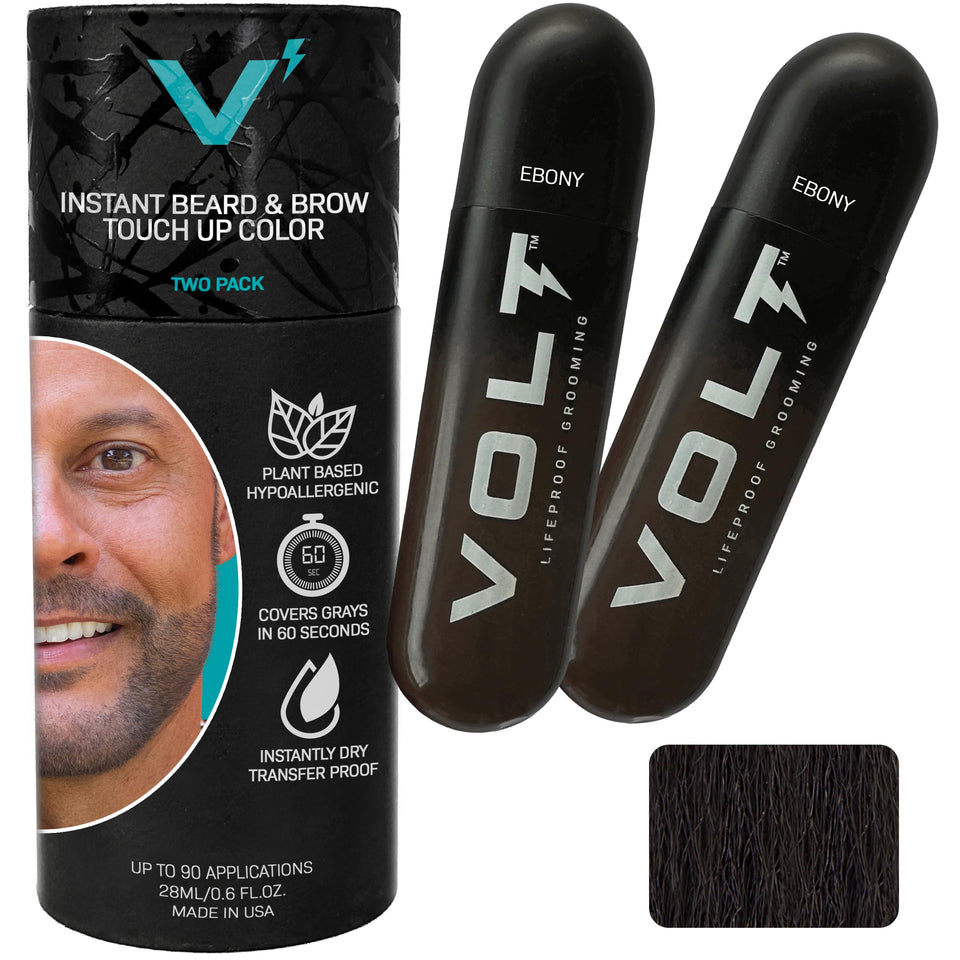 VOLT Grooming temp color application for quick beard touch-ups on the go.