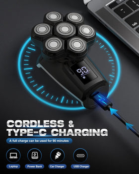 Voph 7D floating flex blades adapt to contours for smooth shaving.
