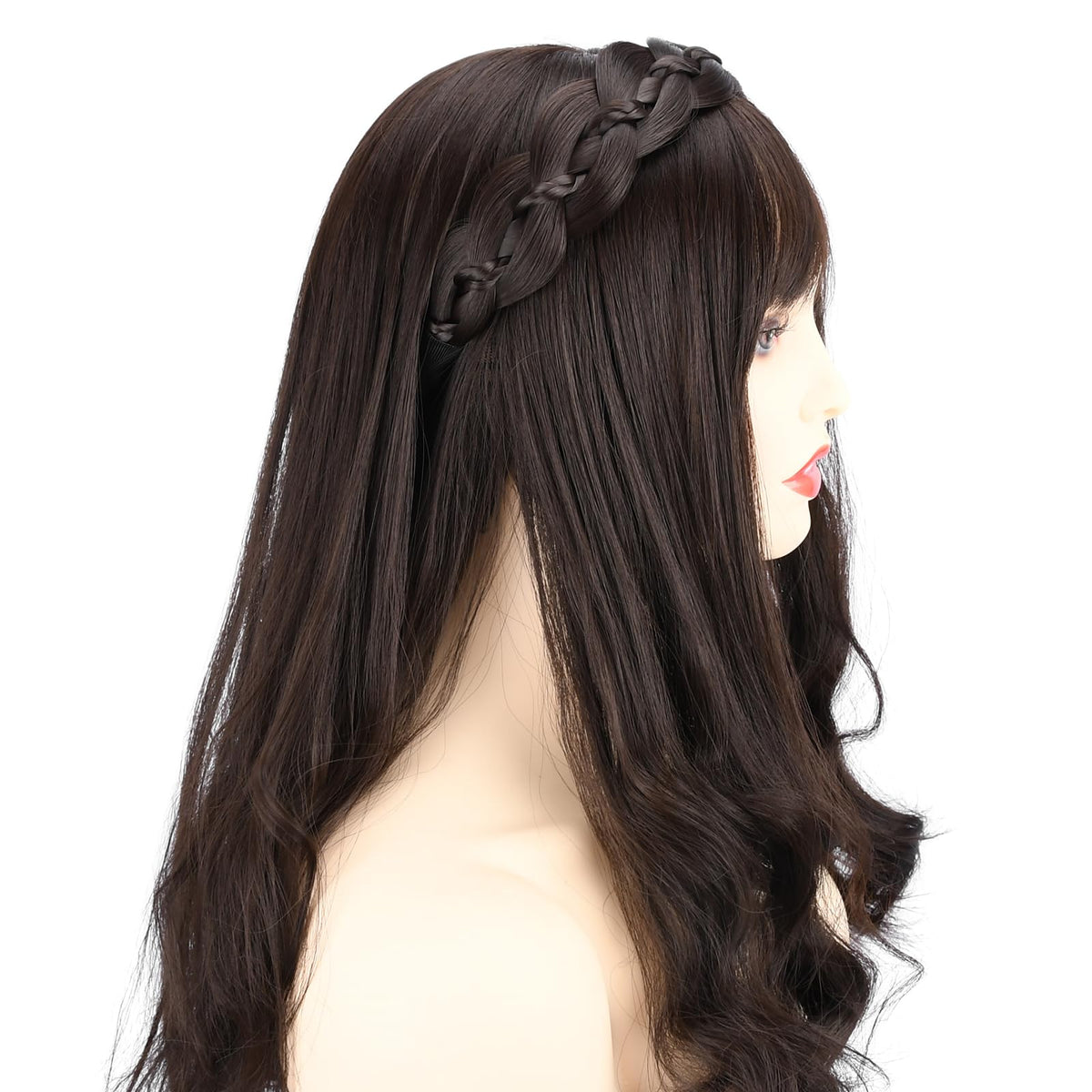 VOPPIS heat-resistant synthetic fibers maintain smooth style.