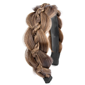 VOPPIS wide braided headband with teeth close-up for secure daily wear.