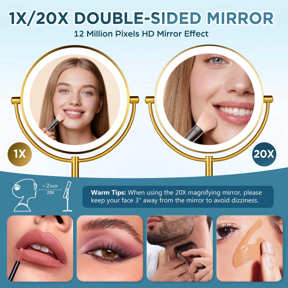 VORREMIRR high CRI 97% color rendering for accurate skin tones.
