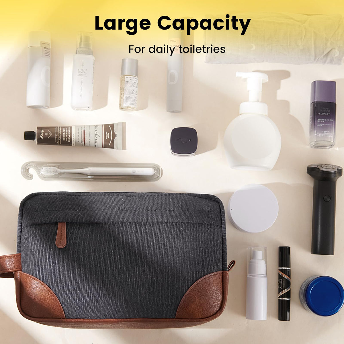 Vorspack leather-reinforced bottom and handle for durable traveling.