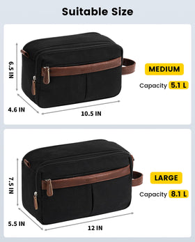 Vorspack toiletry bag front pocket provides quick access to daily essentials.