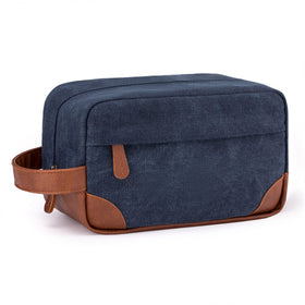 Vorspack Toiletry Bag Dopp Kit navy front pocket for quick access to essentials