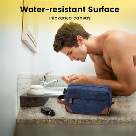 Vorspack navy leather handle enables easy carrying or hanging