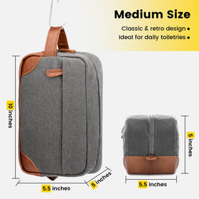 Vorspack canvas material is durable and water-resistant for travel.