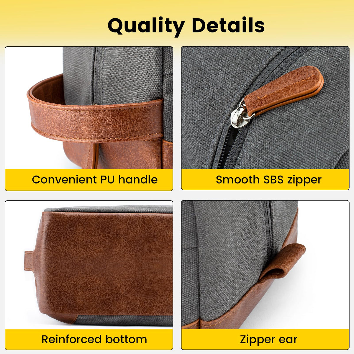 Vorspack interior compartments organize toiletries for quick finding.