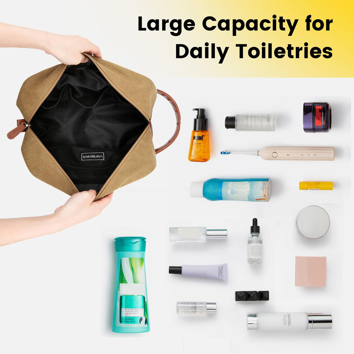 Vorspack water-resistant canvas protects contents during travel