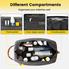 Vorspack water-resistant canvas protects contents from splashes.