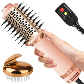 Voseki 4-in-1 hair dryer brush in action offering quick styling at home