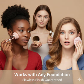 Vottcker powder puff sponge enables seamless blending and low product absorption.