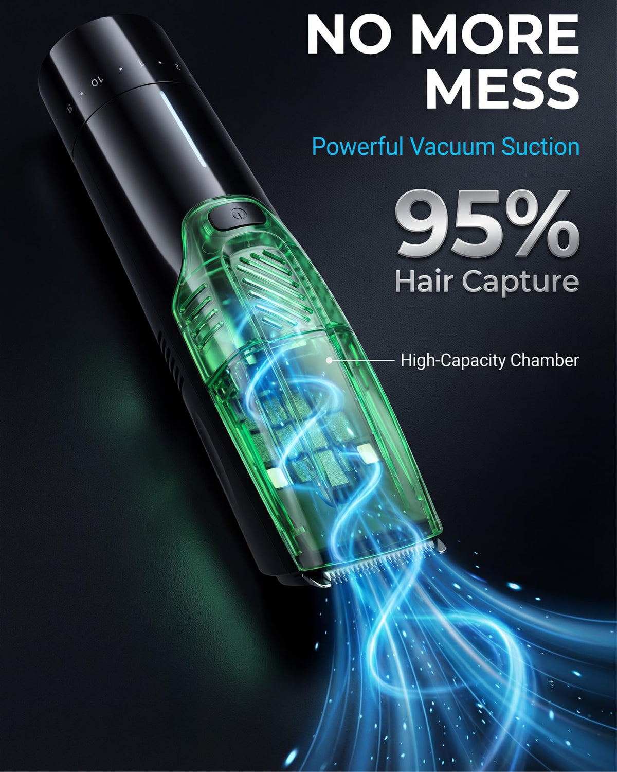 Voukad beard trimmer in soft-speed mode for precise detailing and quiet operation