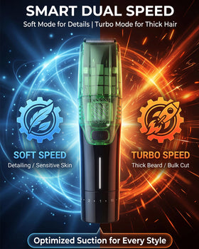 Voukad IPX6 waterproof trimmer can be rinsed and stands upright on the counter