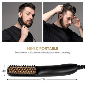 VOVO Beard Straightener Comb anti-static coating reduces flyaways.
