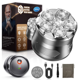 VOVO head shaver with 6D floating head for smooth bald shaving.