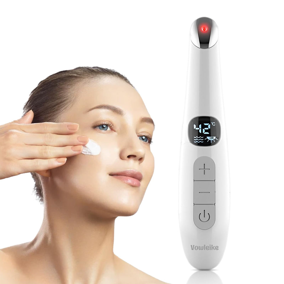 Vowleike Eye Lift Wand close-up showing LCD display for precise heat settings.