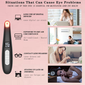 Vowleike Eye Lift Wand LCD display allows temperature monitoring during sessions