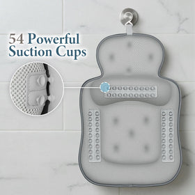 VOXOR bath pillow with built in hook for easy air drying