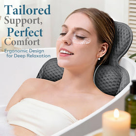 VOXOR soft breathable fabric bath pillow provides skin friendly comfort