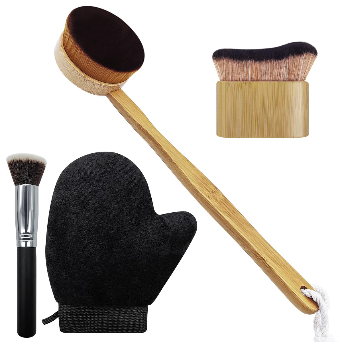 Voxora self-tanner kit kabuki brush for even application