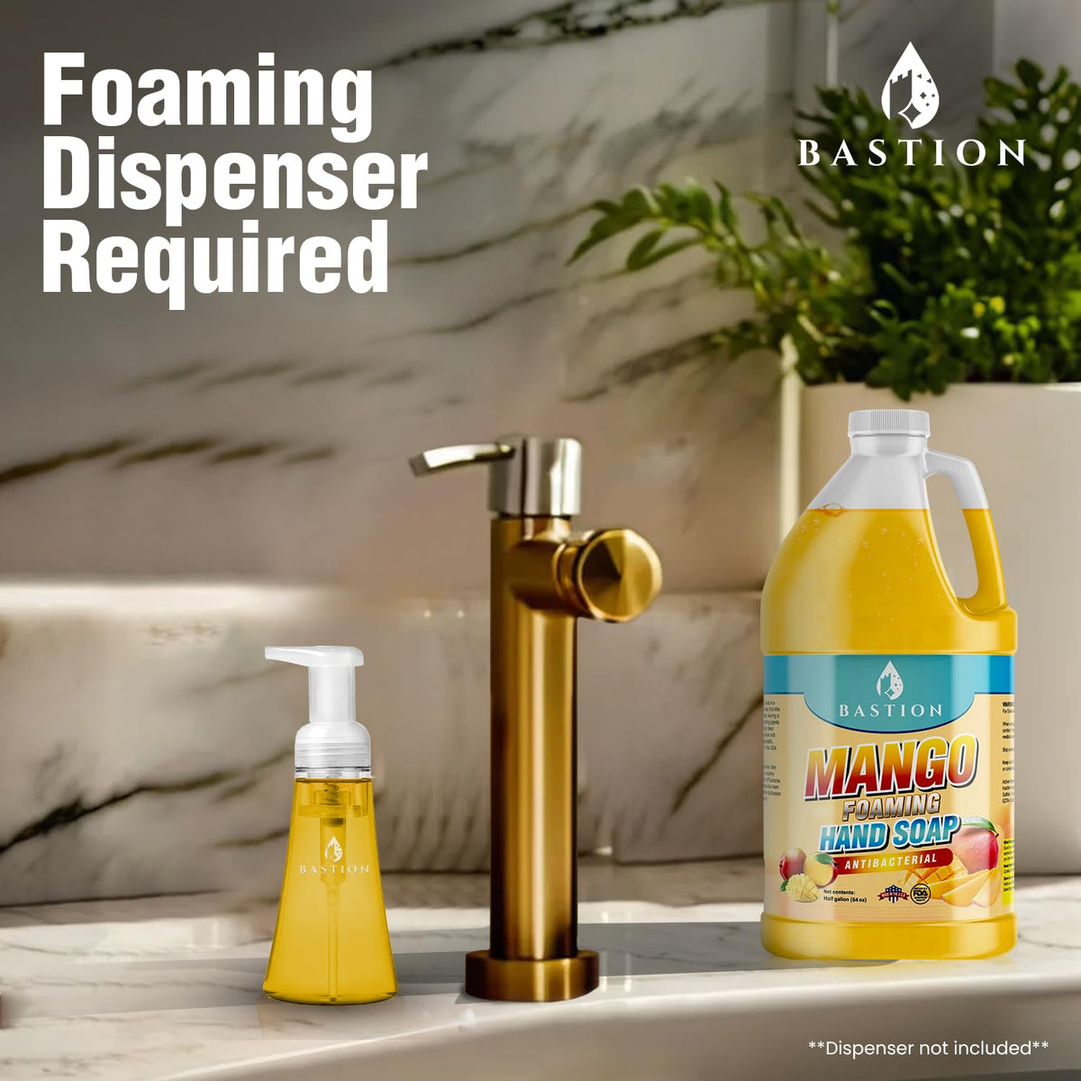 Voyager Bastion Mango Foaming Hand Soap non-toxic formula for sensitive skin