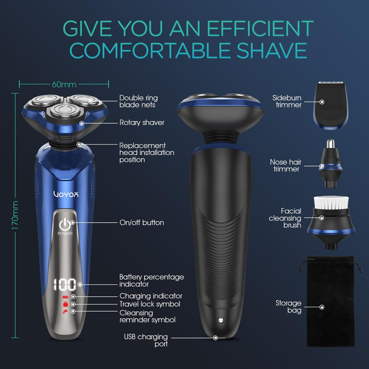 VOYOR compact design for travel and quick charging