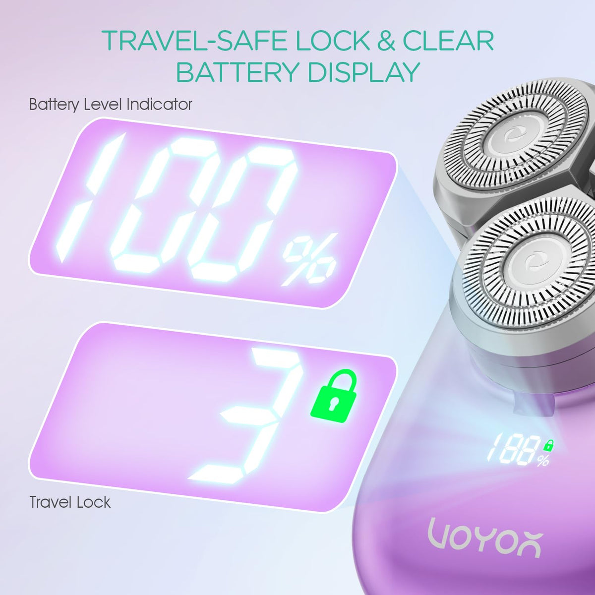 VOYOR ES310 compact palm-size handle for comfortable, controlled grooming