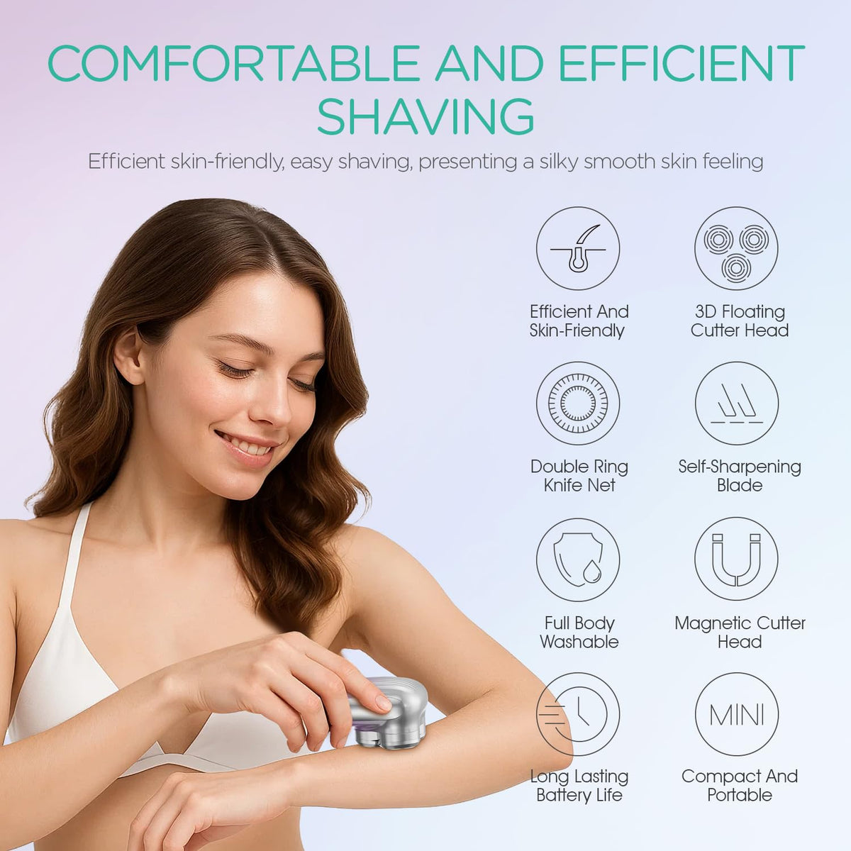 VOYOR ES310 womens razor legs bikini arms for smooth results