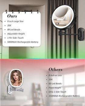 VPU 3-color LED lighting for accurate tones and ambient options