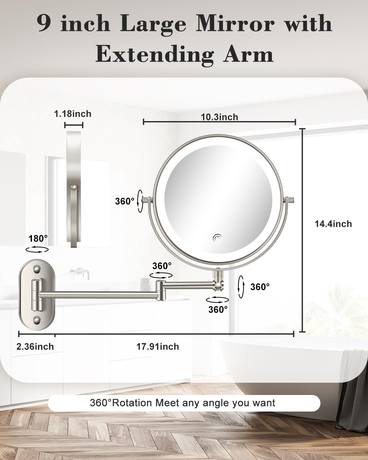 VPU 360-degree rotation for easy viewing angles