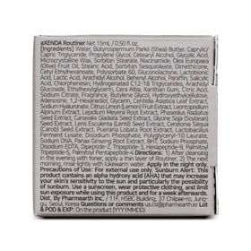 VQM AXENDA Routiner pack opened to reveal single use night peel sachet